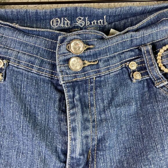 Jeans Womens Size 14 High Rise‎ Old Skool Straight Leg Cotton Denim Pockets Blue - Picture 9 of 12
